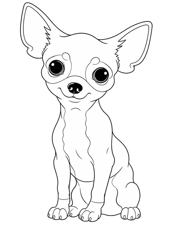 Chihuahua-Welpe Ausmalbild