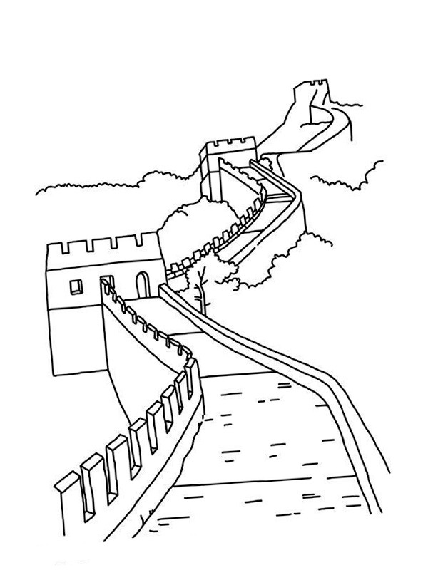 Chinesische Mauer Ausmalbild