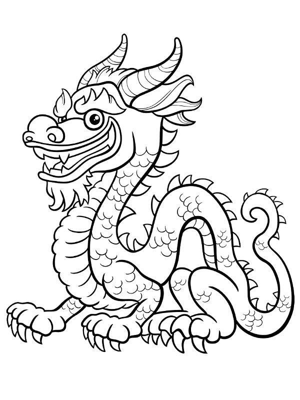 Chinesischer Drache Ausmalbild Chinesischer Drache Ausmalbild