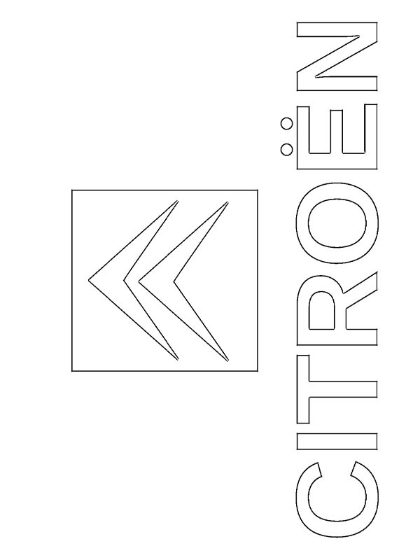 Citroën logo Ausmalbild