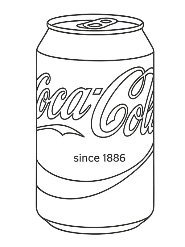 Coca-Cola dose Ausmalbild Coca-Cola dose Ausmalbild