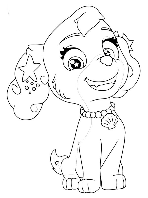Coral (PAW Patrol) Ausmalbild Coral (PAW Patrol) Ausmalbild