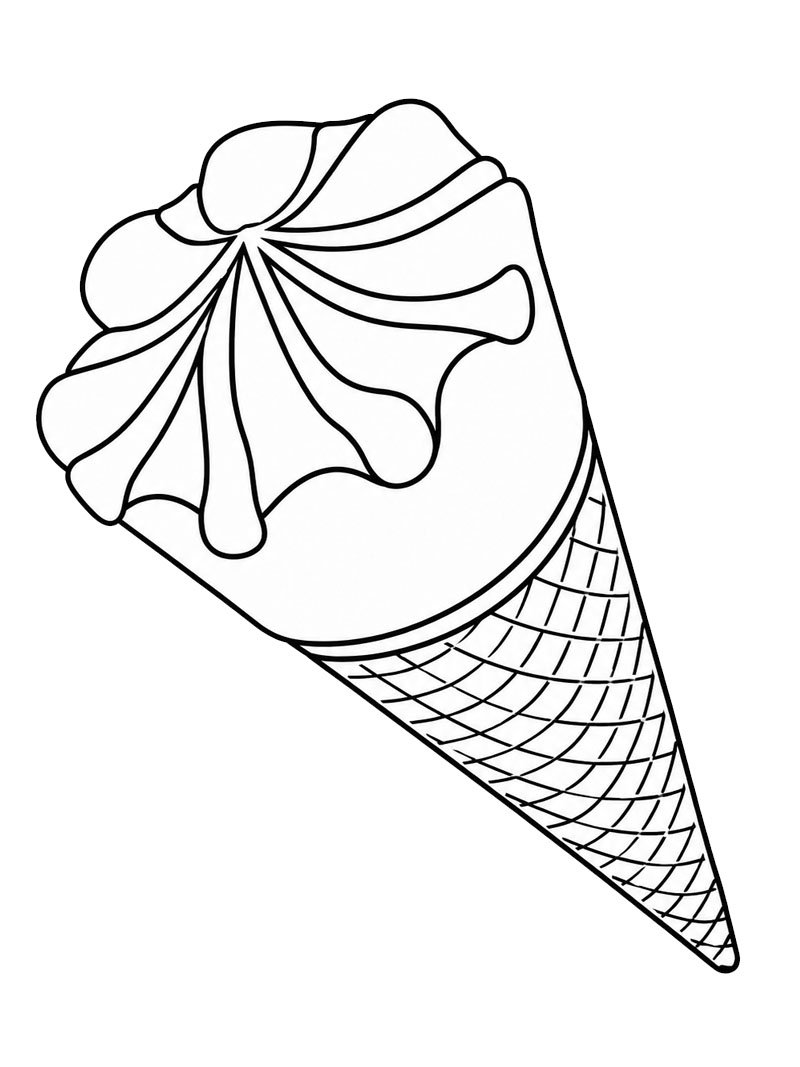 Cornetto-Eis Ausmalbild Cornetto-Eis Ausmalbild
