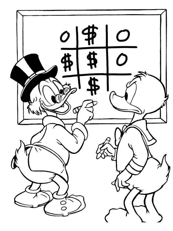 Dagobert Duck und Donald Duck Ausmalbild