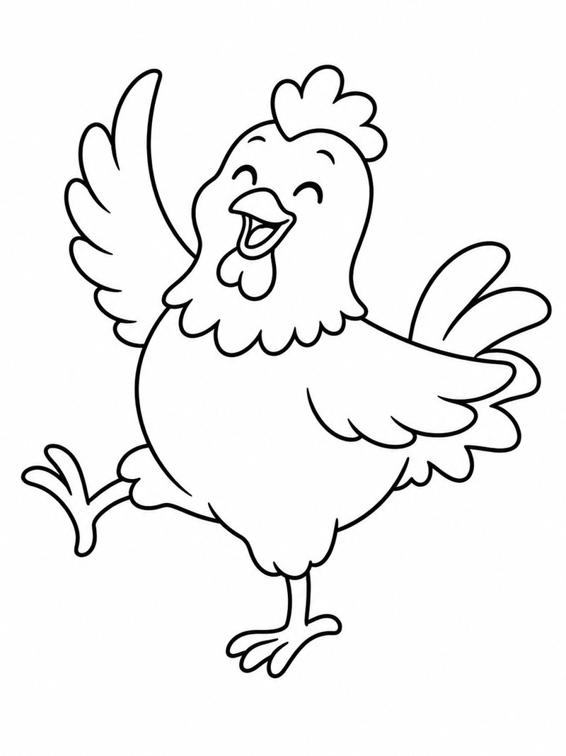 Tanzendes Huhn Ausmalbild Tanzendes Huhn Ausmalbild