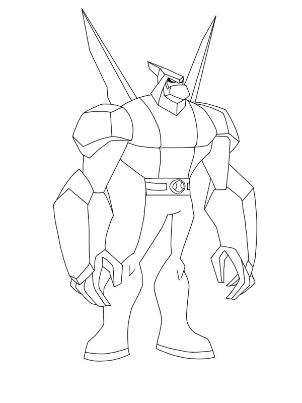Stahlschädel (Ben 10) Ausmalbild Stahlschädel (Ben 10) Ausmalbild