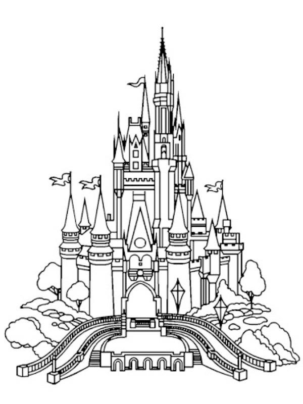 Dornröschenschloss in Disneyland Paris Ausmalbild