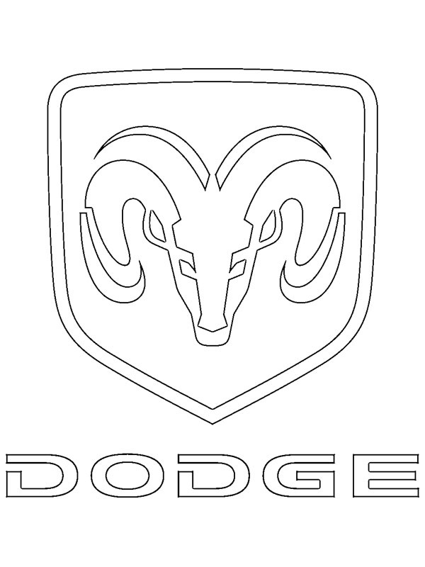 Dodge logo Ausmalbild