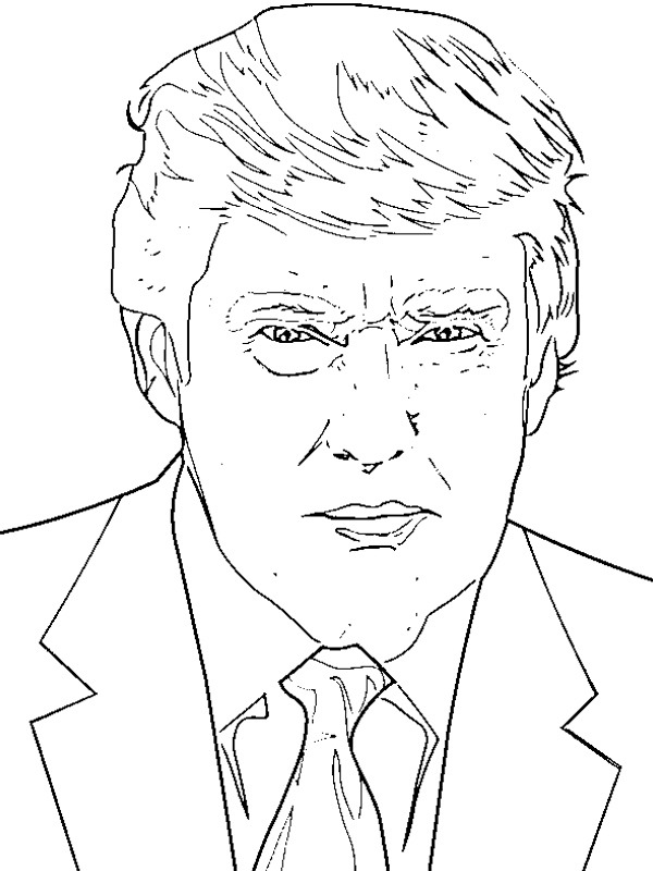 Donald Trump Ausmalbild
