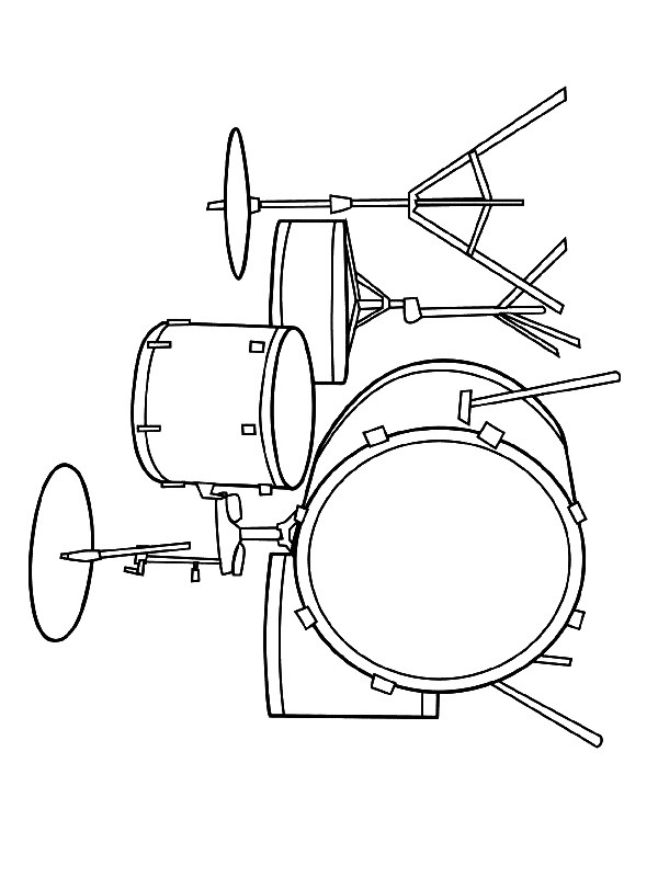 Schlagzeug Ausmalbild