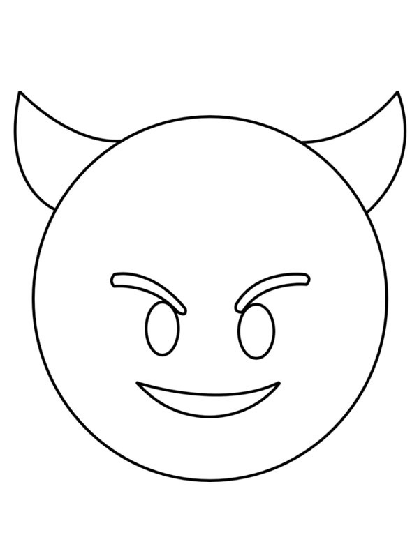 Teufel emoji Ausmalbild Teufel emoji Ausmalbild