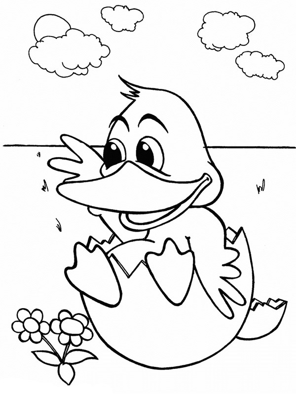 Ente in Ei Ausmalbild Ente in Ei Ausmalbild