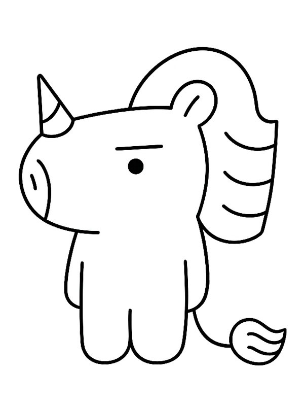 Einhorn Gwang (BT21) Ausmalbild Einhorn Gwang (BT21) Ausmalbild