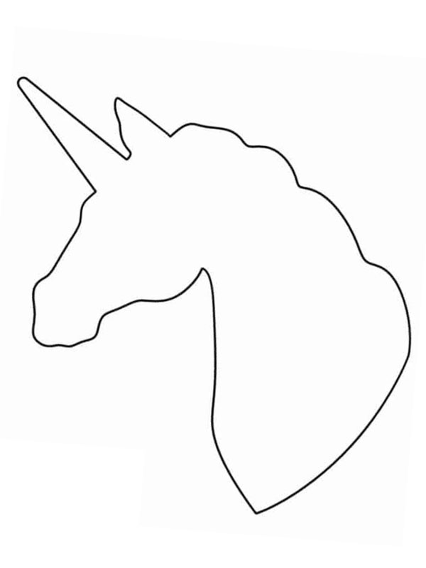 Einhorn-Schablone Ausmalbild