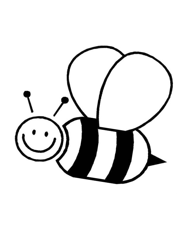 Biene (einfach) Ausmalbild