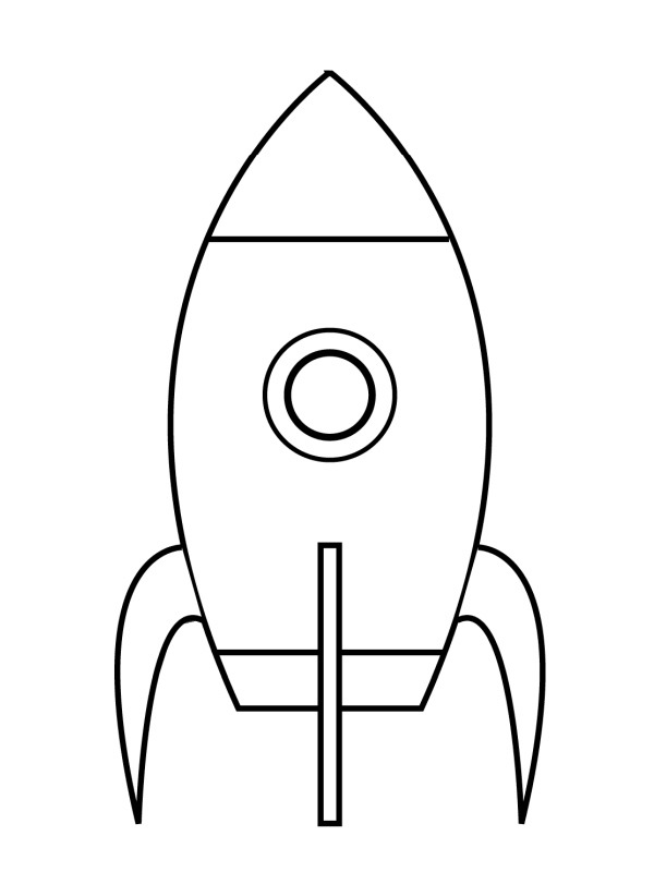 Einfache Rakete Ausmalbild