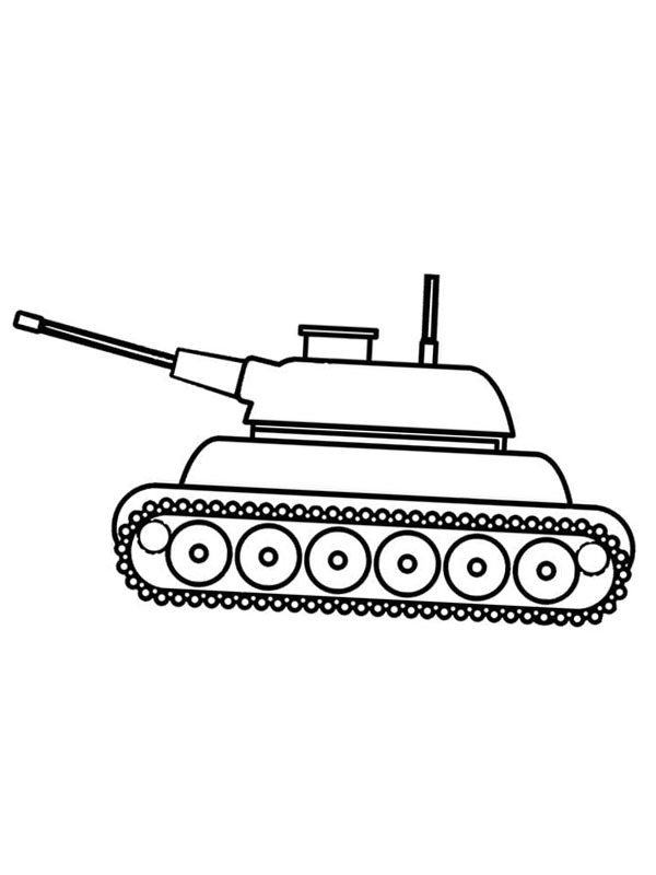 Einfacher Panzer Ausmalbild Einfacher Panzer Ausmalbild