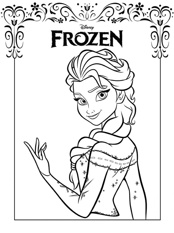 Elsa aus Frozen Ausmalbild