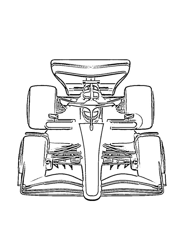 Formel 1 Auto Ausmalbild