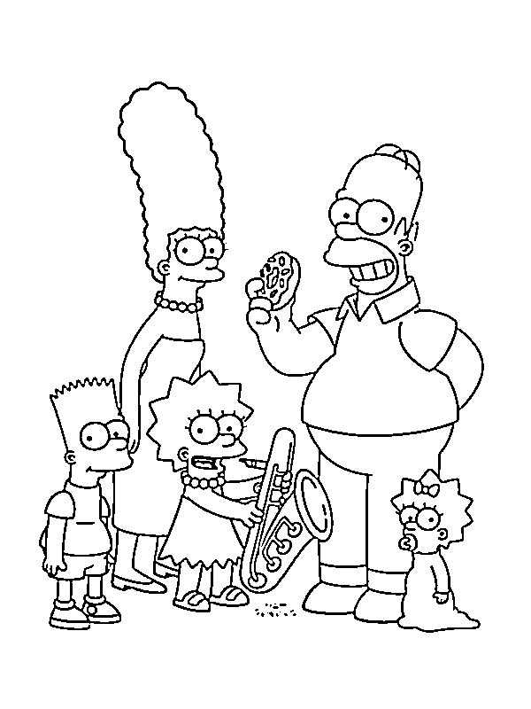 Familie Simpson Ausmalbild