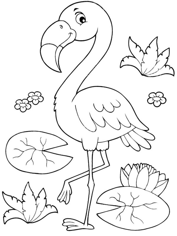 Ausmalbild Flamingo | besteausmalbilder.de