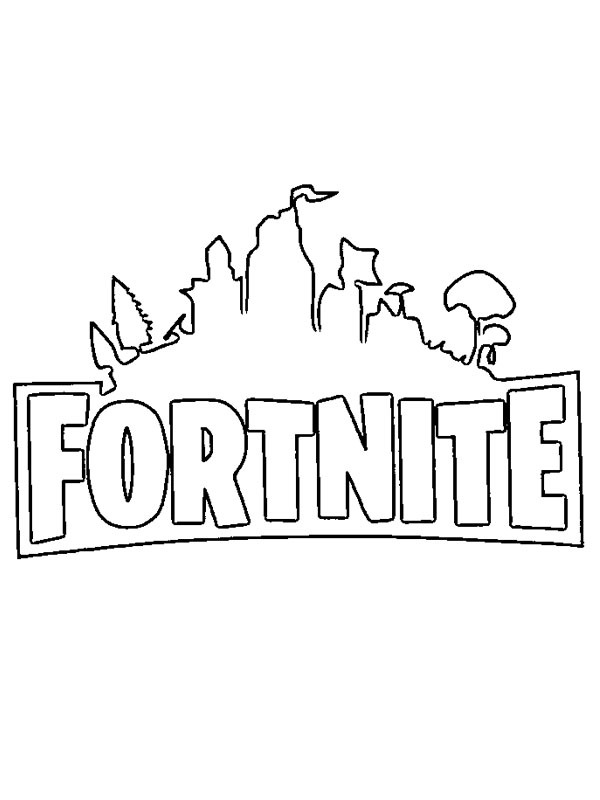 Fortnite logo Ausmalbild