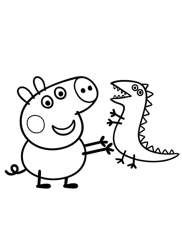 Dinosaurier und Schorsch Ausmalbild Dinosaurier und Schorsch Ausmalbild