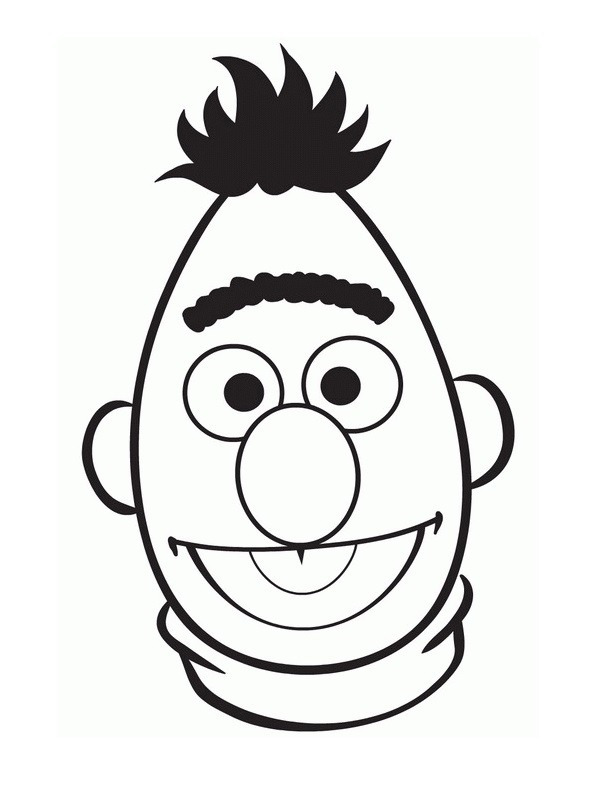 Berts Gesicht Ausmalbild