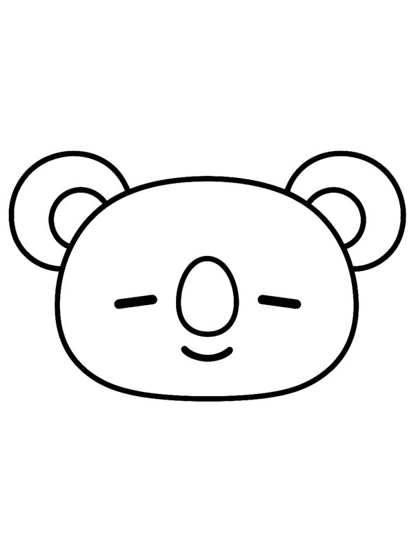 Gesicht Koya BT21 Ausmalbild Gesicht Koya BT21 Ausmalbild