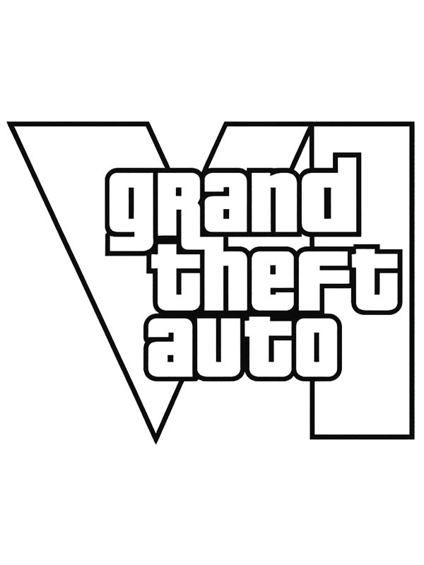Grand Theft Auto 6 logo Ausmalbild Grand Theft Auto 6 logo Ausmalbild