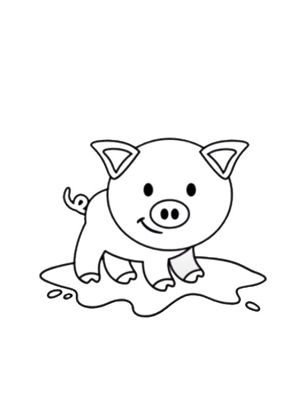 Lustiges Schwein Ausmalbild