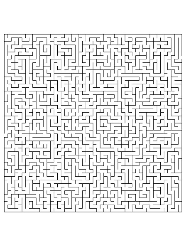 Großes Labyrinth Ausmalbild