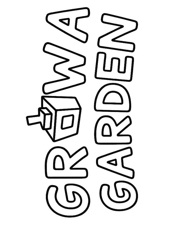 Grow a Garden logo Ausmalbild Grow a Garden logo Ausmalbild