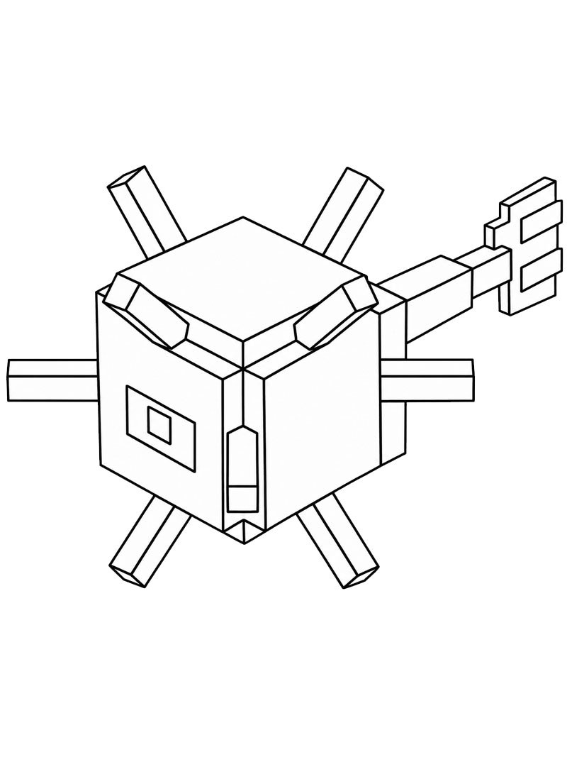 Guardian Minecraft Ausmalbild Guardian Minecraft Ausmalbild
