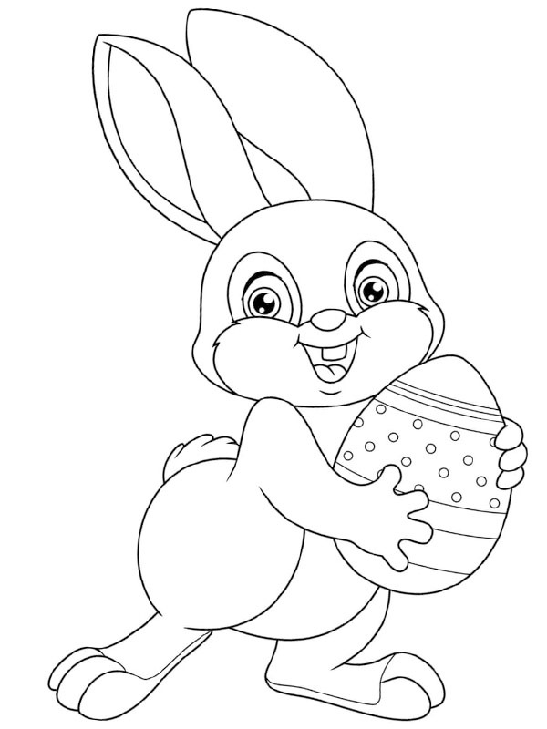 Hase mit Ei Ausmalbild Hase mit Ei Ausmalbild