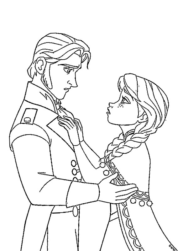 Prinzen Hans und Anna Ausmalbild