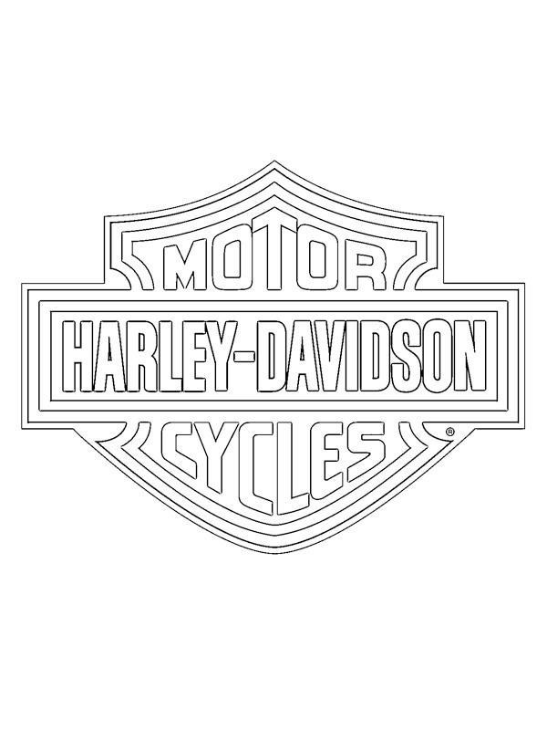 Harley-Davidson logo Ausmalbild