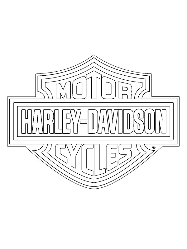 Harley-Davidson logo Ausmalbild Harley-Davidson logo Ausmalbild