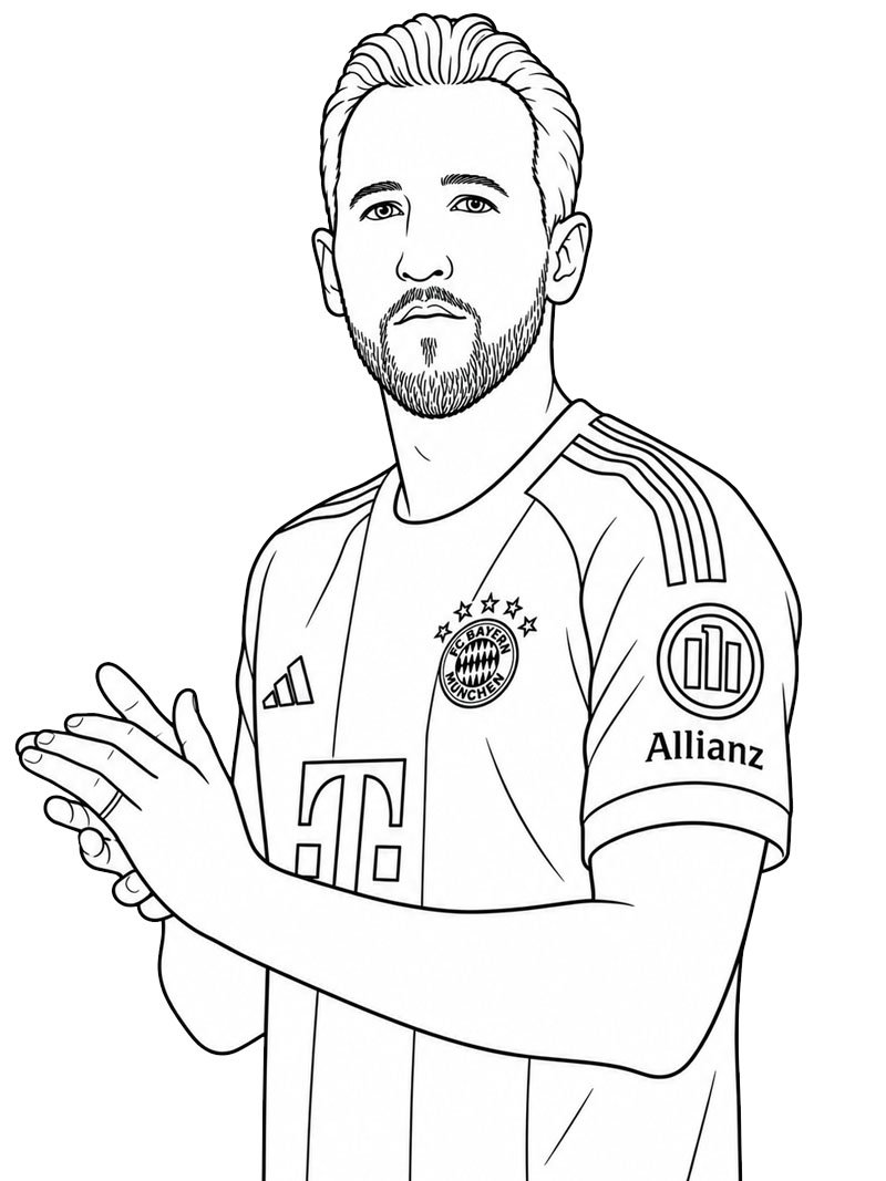Harry Kane Ausmalbild
