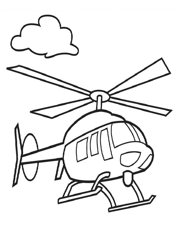 Hubschrauber Ausmalbild