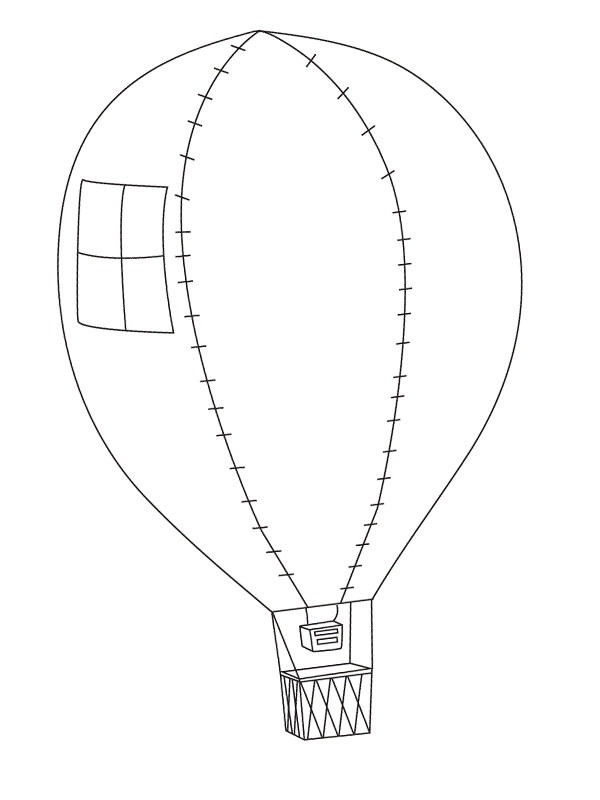 Heißluftballon Ausmalbild