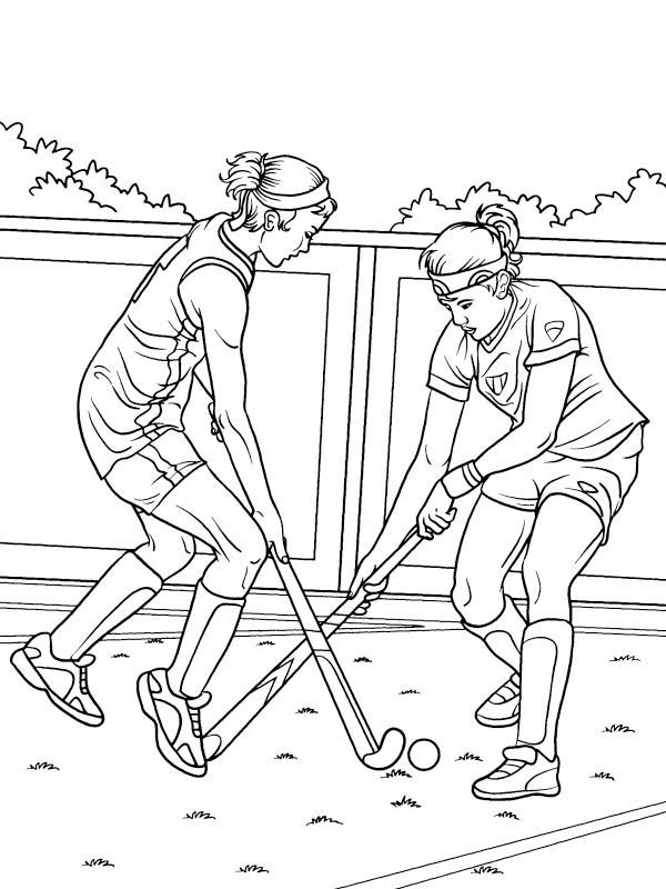 Hockeywettkampf Ausmalbild Hockeywettkampf Ausmalbild