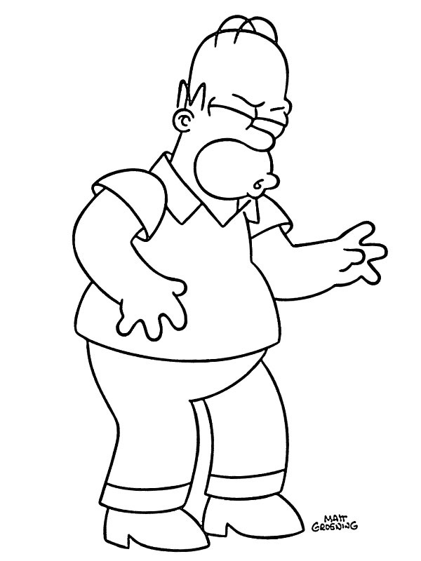 Homer Simpson Ausmalbild
