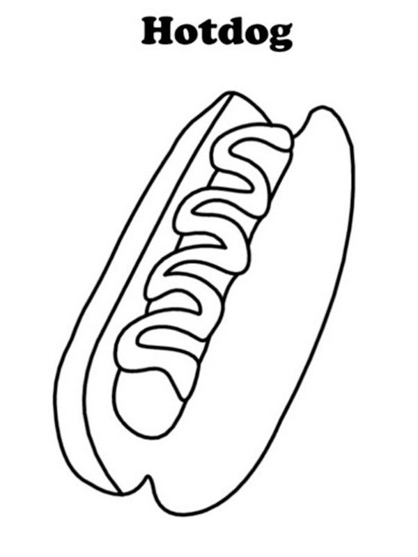 Hotdog Ausmalbild