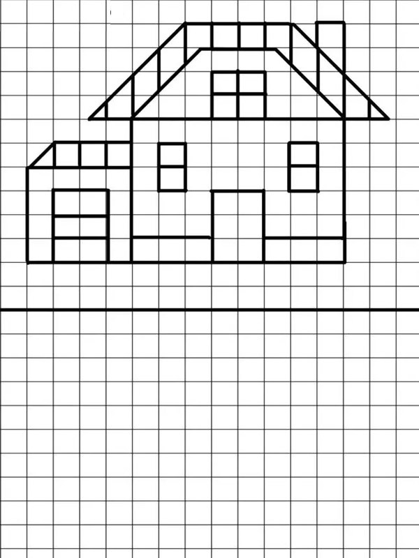 Haus zeichnen Ausmalbild