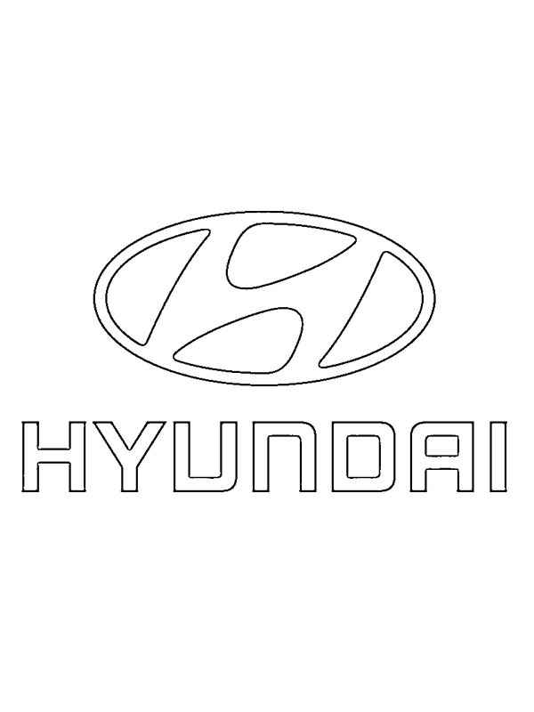 Hyundai logo Ausmalbild