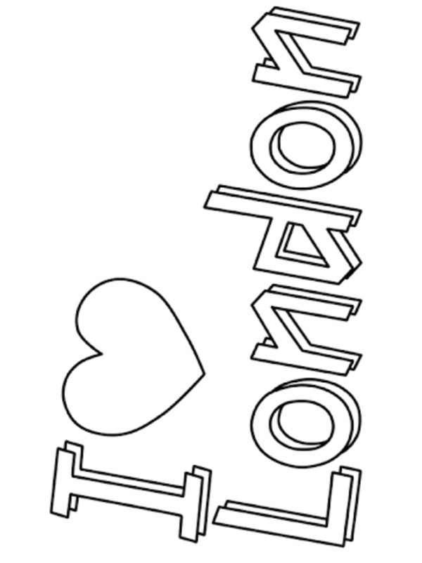 I love londen Ausmalbild I love londen Ausmalbild