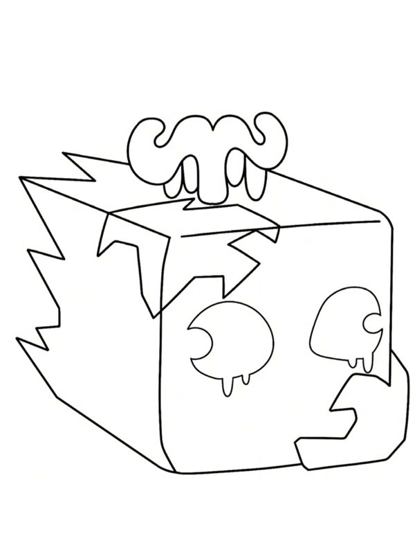 Ice Fruit (Blox Fruits) Ausmalbild Ice Fruit (Blox Fruits) Ausmalbild
