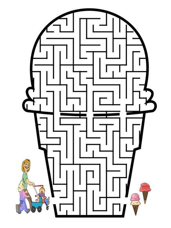 Eis-labyrinth Ausmalbild