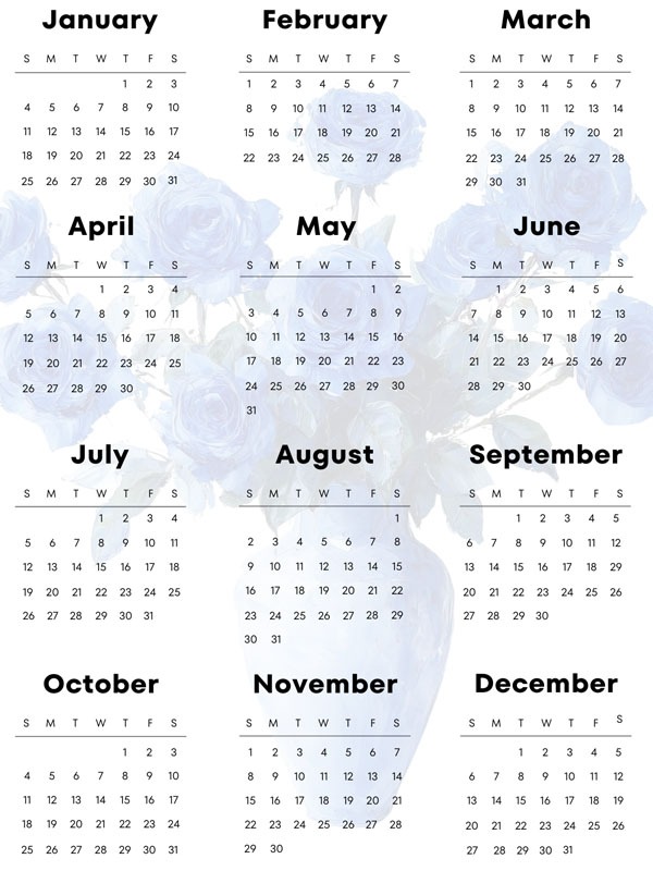 Jahreskalender 2026 Ausmalbild Jahreskalender 2026 Ausmalbild